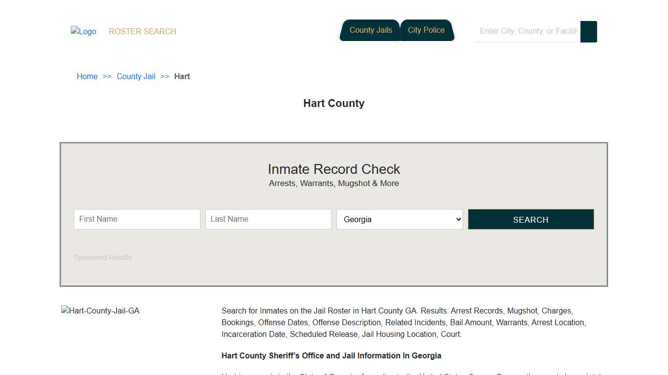 Hart County | Georgia Jail Inmate Search